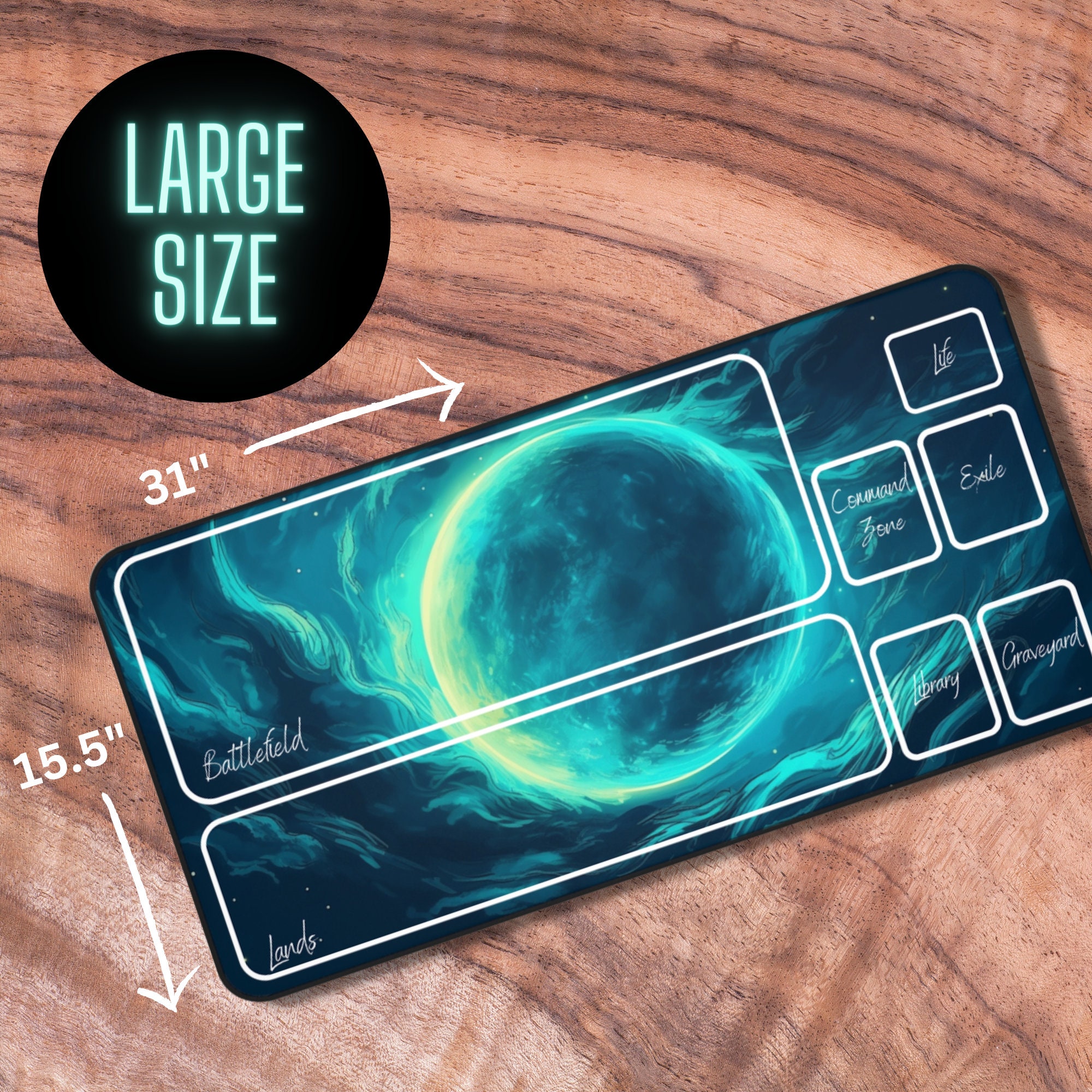 MTG Playmat With Zones TCG Playmat Card Playmat Blue Lunar Etsy Canada