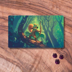 MTG-speelmat eekhoorn, MTG-speelmat met of zonder zones, TCG-speelmat met bosthema, cadeaus voor gamers