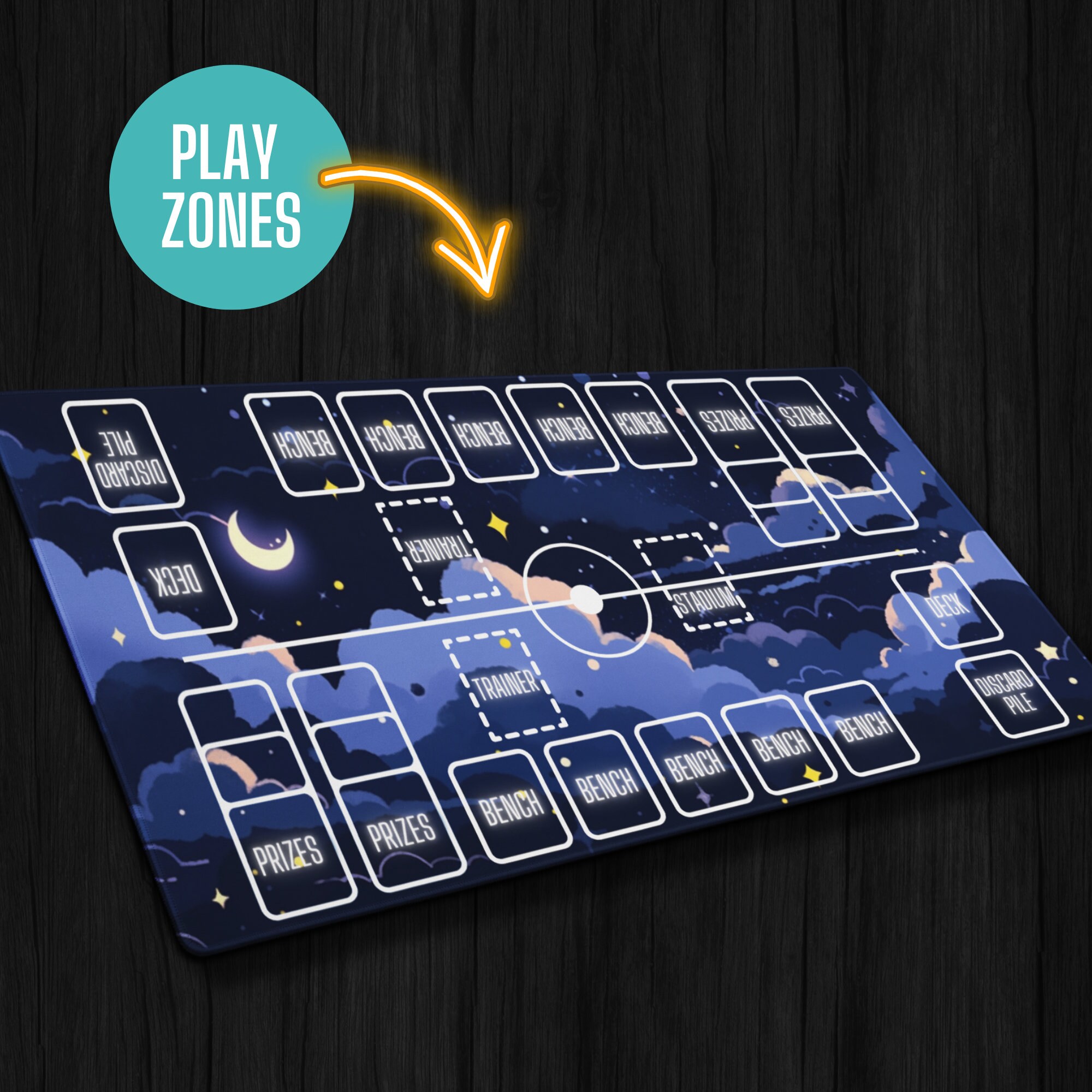 Pokemon Playmat Pokemon Playmat for Two Players With Zones Etsy Australia
