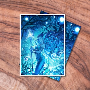 Pochettes MTG, protège-cartes TCG, pochettes pour cartes sur le thème Merfolk, pochettes bleues pour cartes à collectionner, cadeaux pour gamers