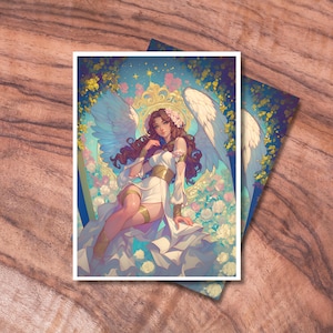 Pochettes MTG 100, protections de pochettes pour cartes TCG, pochettes pour cartes sur le thème des anges, cadeaux pour les joueurs, accessoires MTG
