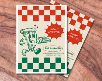 MTG Sleeves, Turtle Pizzeria Themed TCG Card Sleeves, Trading Card Protectors