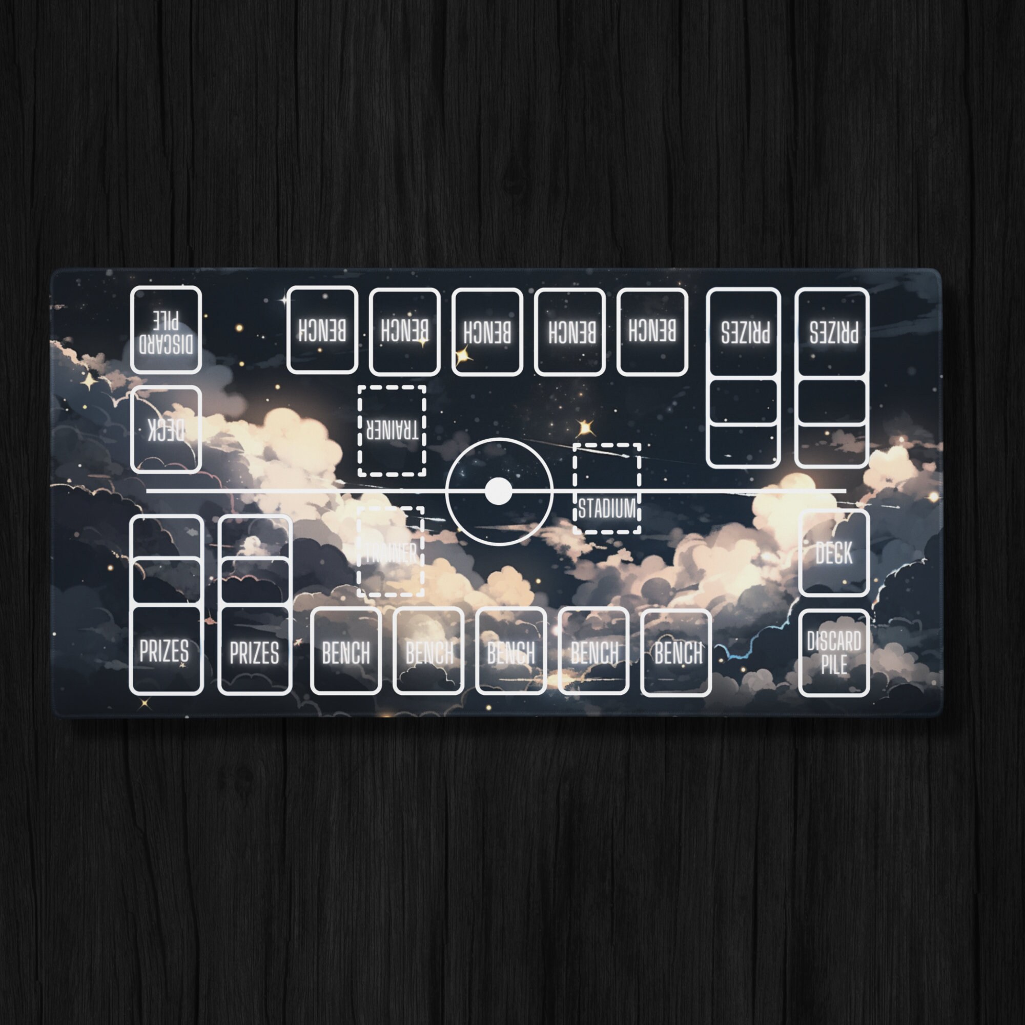 Two Player Pokemon Playmat Large Pokemon Playmat With Zones Etsy