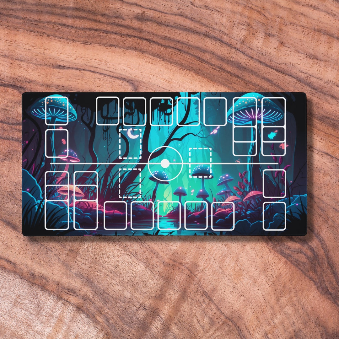 Pokemon Playmat With Zones, Two Player Pokemon Playmat, Blue TCG