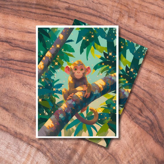 cute card sleeves mtg Sleeves, TCG Sleeve Protector, Monkey Themed Themed Card Sleeve, Trading Card Sleeves, Adorable Gifts for Gamers or display Cute Mtg Sleeves Grey Magic