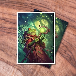 Pochettes pour cartes MTG, protège-cartes TCG, pochettes pour cartes sur le thème grenouille sorcier, pochettes pour cartes à collectionner, cadeaux pour gamers