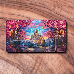 Tapis de jeu Lorcana avec zones ou sans zones, tapis de jeu TCG sur le thème du château, tapis de jeu Lorcana non officiel, tapis de jeu de cartes, cadeaux pour les joueurs