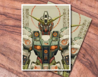 Card Sleeves Compatible with Gundam TCG, Unofficial Gundam Card Sleeve Protectors, Mecha Robot Themed Card Sleeve, Gifts for Gamers