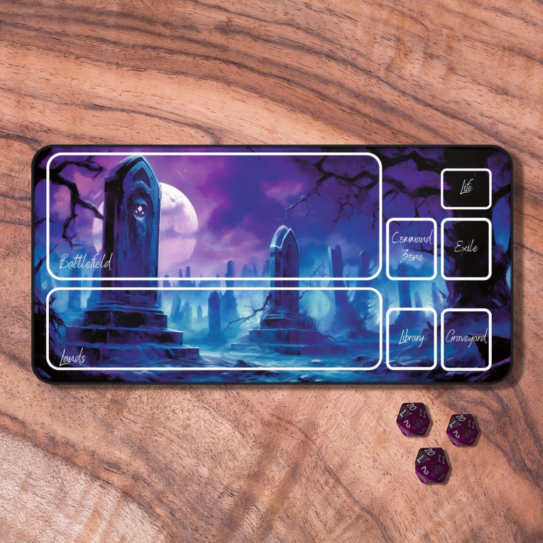 MTG Playmat With Zones, TCG Playmat, Neoprene Gaming Mat, MTG Playmat