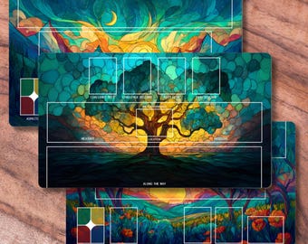 Playmat Compatible with Earthborne Rangers Game, Unofficial Earthborne Rangers Mat Bundle, Board Game Upgrade, Gifts for Board Game Lovers