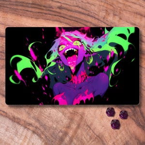 Tapis de jeu MTG anime, tapis de jeu TCG sur le thème vampire démoniaque, accessoires MTG, accessoires de jeux de cartes à collectionner, cadeaux pour gamers