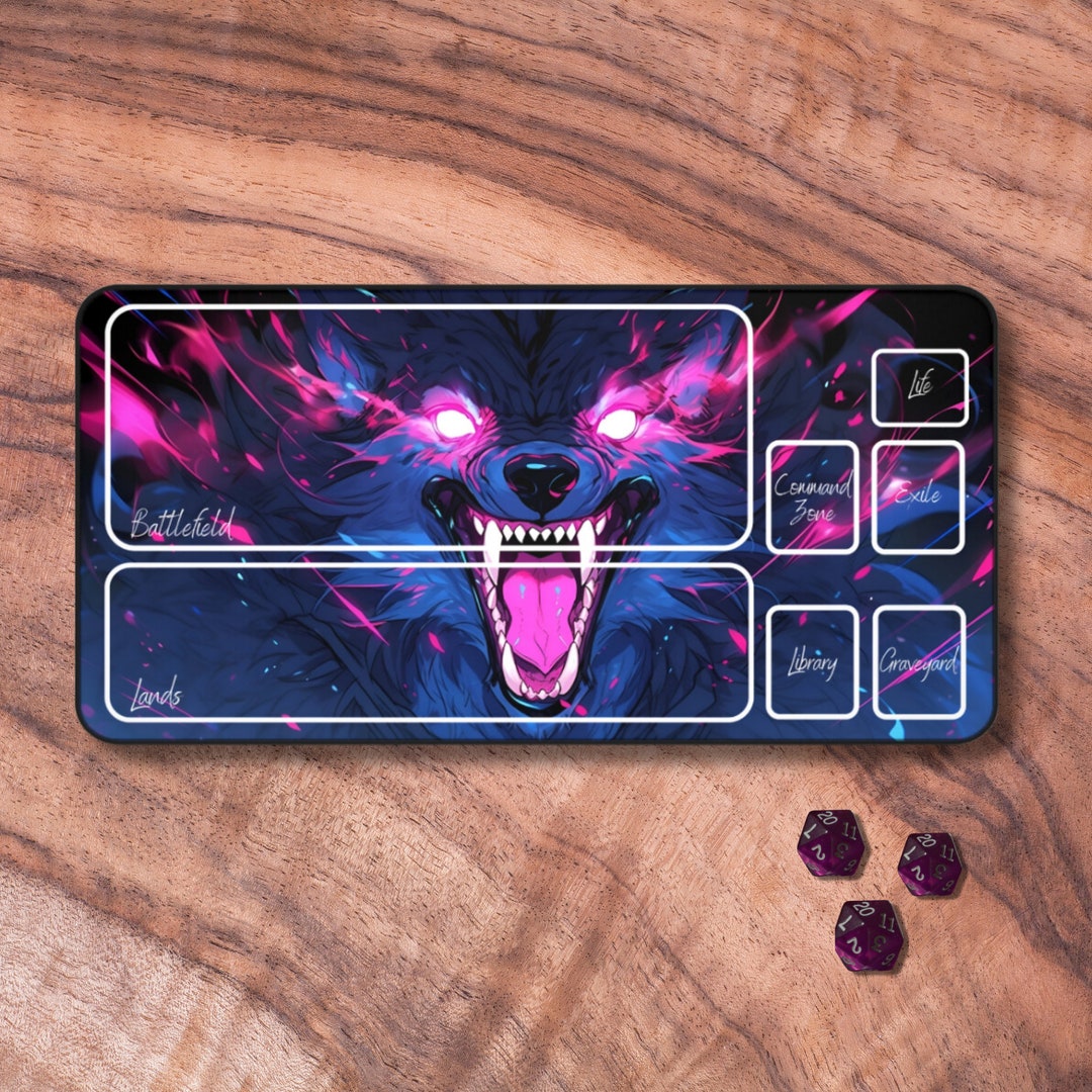 MTG Playmat With Zones, Werewolf Themed TCG Playmat, MTG Playmat ...