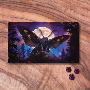Tapis de jeu MTG, tapis de jeu TCG sur le thème horreur des mites des années 80, tapis de jeu MTG non officiel, accessoires de jeux de cartes à collectionner