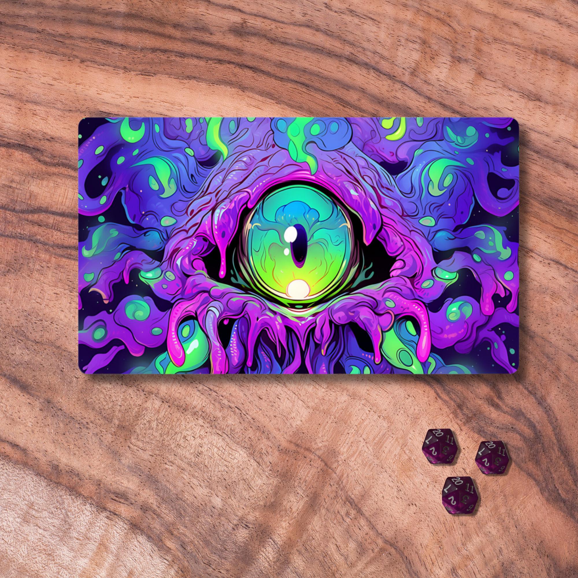 MTGプレイマット、80年代モンスターホラーテーマTCGプレイマット、非