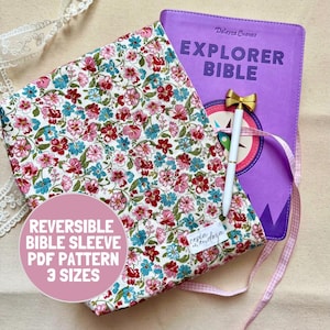 Reversible Bible Sleeve PDF Pattern: 3 Sizes, DIY Sewing Project (Digital Download)