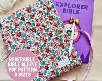 Reversible Bible Sleeve PDF Pattern: 3 Sizes, DIY Sewing Project (Digital Download)