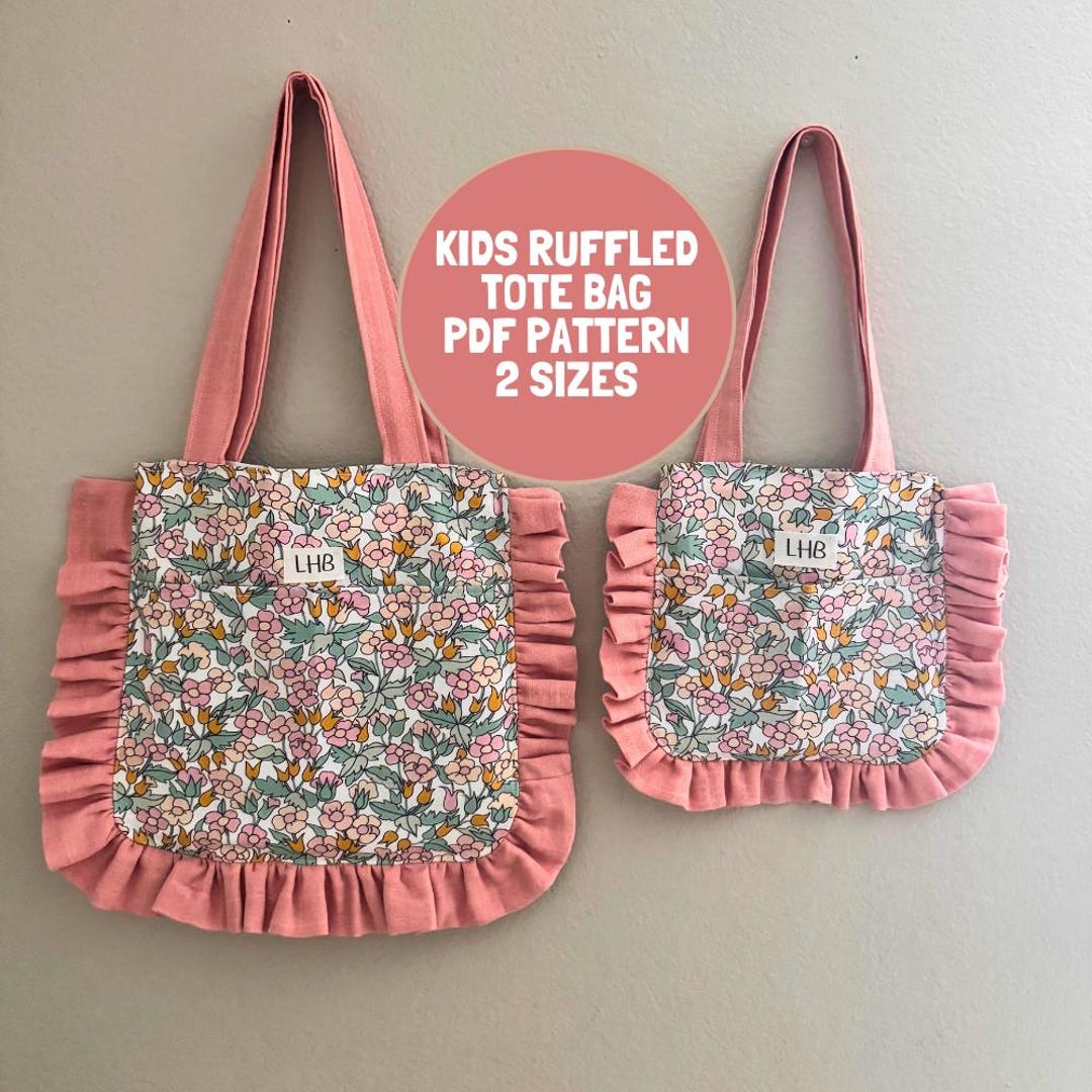 Kids Ruffled Tote Bag Sewing Pattern (PDF Pattern) - Etsy