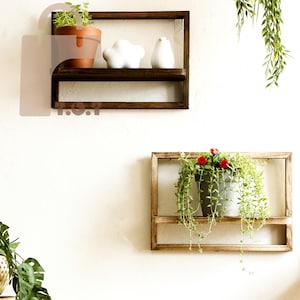 Rustic Wooden Shelf Floating Shelves Rustic Wood Shelves Kitchen Shelves Plant Stand Shelf Mounting Shelve Wooden Housewarming Gift Decor