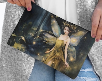 Fantasy Fairy Cosmetic Pouch Gift Dark Academia Vintage Fae Accessory Pouch Gift for Her Magical Fairy Small Travel Bag Fairycore Makeup Bag