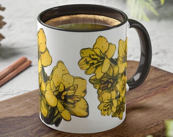 Daffodil March Birthday Gift Mug Birth Month Flower for March Gift for Her Mother's Day Gift Colorful Mug Daffodil Springtime Easter Gift