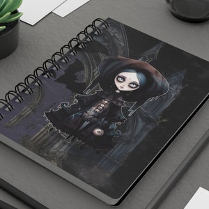 Whimsigoth Witchy Notebook Gift for Her Victorian Vintage Cat Blank Soft Cover Notebook Dark Fantasy Dream Diary Halloween Samhain Gift 5x7&quot;