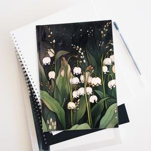 Lily of the Valley Journal Gift for Her Blank Sketch Book Diary May Birth Month Flower Whimsical Lily of the Valley Dream Journal Gift 5&quot;x7&quot;