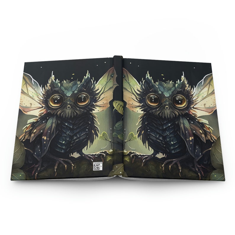 Lindo bosque de fantasía búho diario pequeña criatura de fantasía cuaderno de tapa dura Woodlands lindo búho criatura diario de tapa dura regalo imagen 6