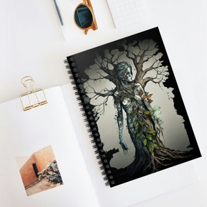 Dryad Tree Myth Gift Journal Fae Woodland Aesthetic Fairycore Dryad Magical Myth Tree Fairy Spiral Notebook Diary