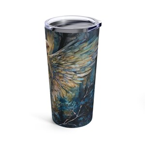 Enchanted Forest Angel Tumbler Gift Angel In The Woods 20oz Tumbler Guardian Angel Wings Gift for Her Angelic Travel Insulated Tumbler Gift image 4