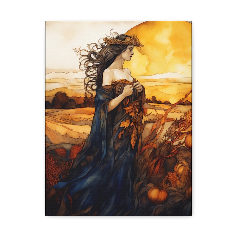 Demeter Greek Goddess of the Harvest Canvas Print Wall Art Vertical 5 ...