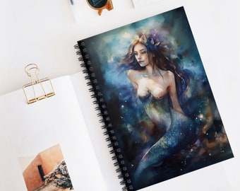 Mermaid Soft Cover Journal Mermaidcore Spiral Notebook Gift Diary Mermaid Summer Dream Journal Gift for Her Magical Fantasy Notebook 6"x8"