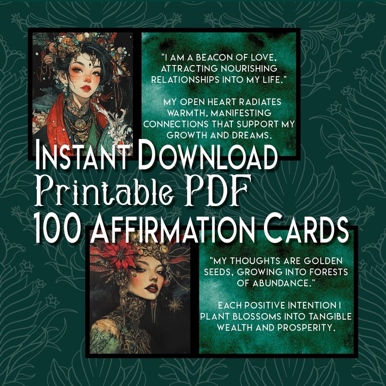 Printable Affirmation Cards for Her Magical Manifestation Positive ...