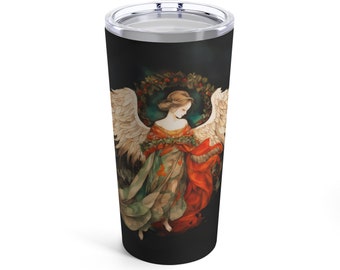 Angel Tumbler Gift Christmas Angel 20oz Travel Tumbler Angelic Wing Yule Holiday Stainless Steel Insulated Tumbler Angel Winter Gift for Her