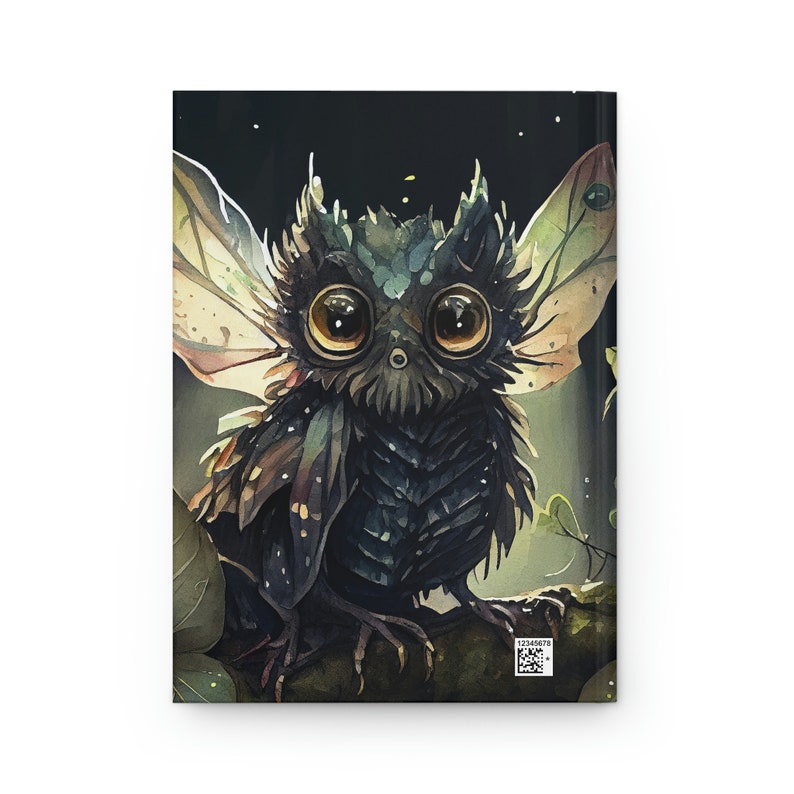 Lindo bosque de fantasía búho diario pequeña criatura de fantasía cuaderno de tapa dura Woodlands lindo búho criatura diario de tapa dura regalo imagen 3