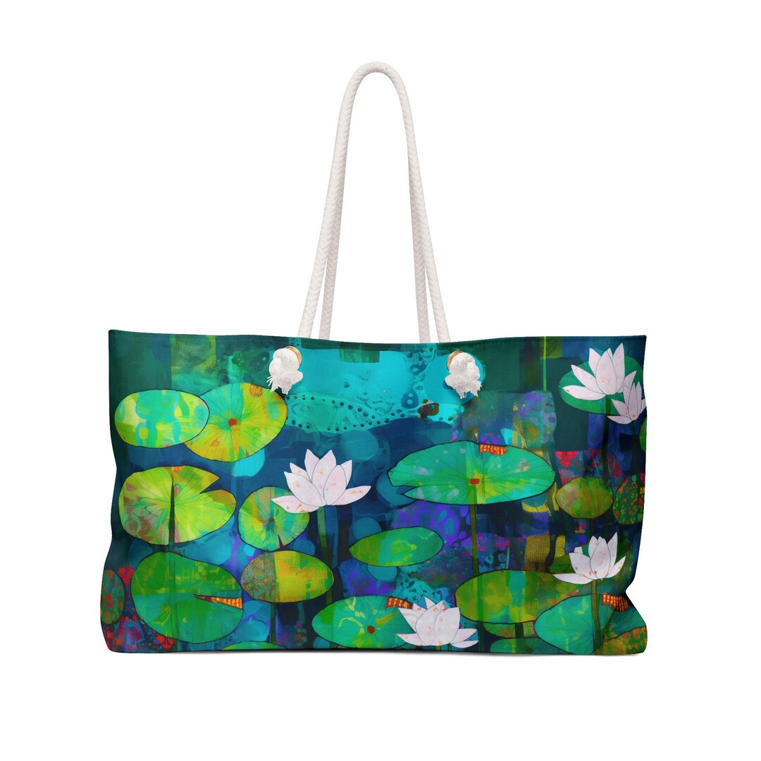 Water Lily Top Handle Bag