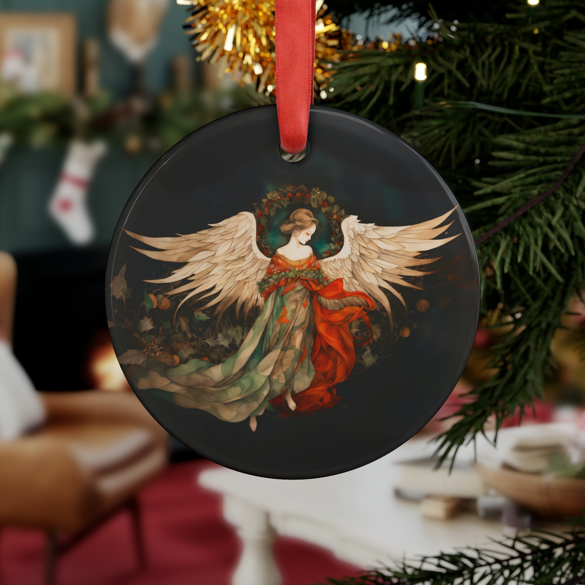 天使の飾りギフト クリスマスエンジェルアクリルツリーオーナメント
