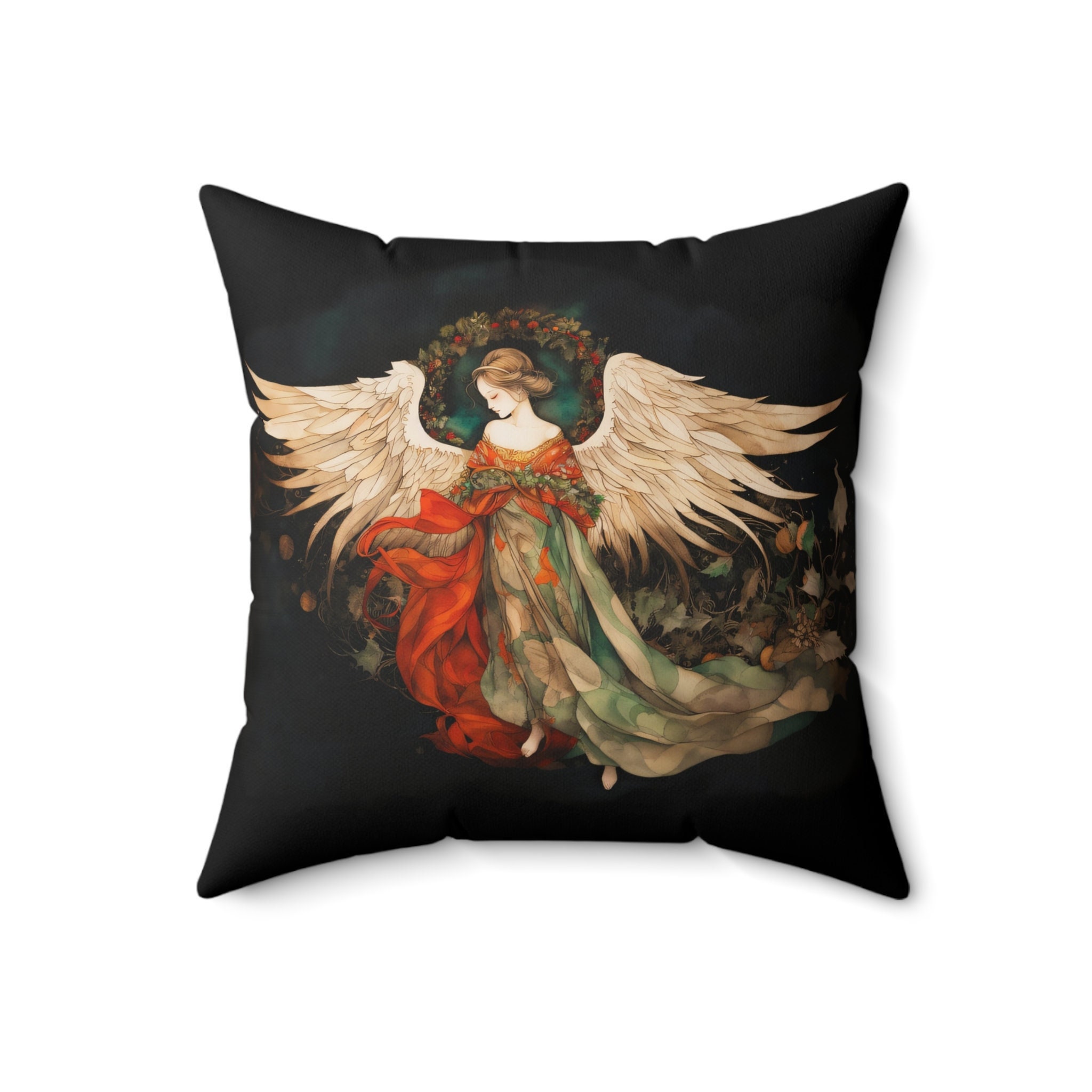 Coussin Décoratif Noël Fait Main Point De Croix Ange