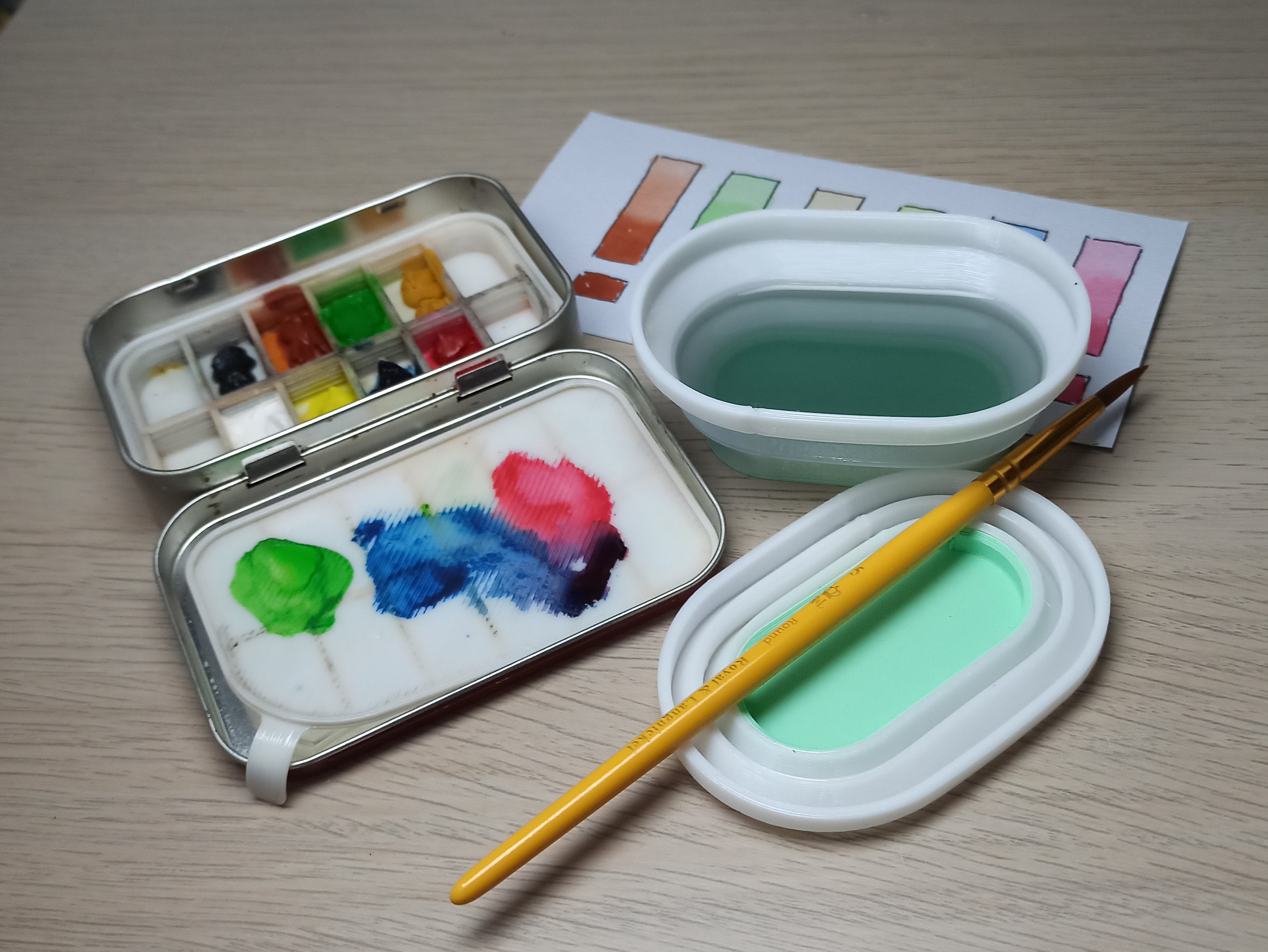 Mini Collapsible Folding Painting Water Cup Reservoir Insterts for ...