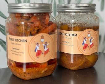 Punjabi Indian Pickles, Homemade, Fresh, Organic lemon Chatka - Etsy