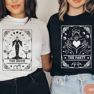 Celestial Bachelorette Party Shirts, Witchy Bride Shirt,Mystical Tarot Card Bride Party T-Shirts,Salem Wedding Party Shirts,Astrology Bride