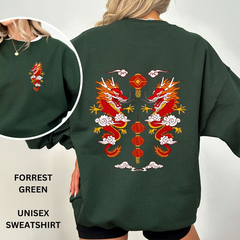 Chinese Dragon Sweatshirt Chinese New Year 2024 Year of the Dragon ...