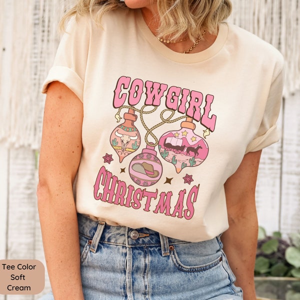 Christmas Shirts, Western Christmas T-shirt, Cowgirl Christmas Shirt, Western Christmas Shirt, Country Christmas Tee, Cowgirl Xmas Shirt