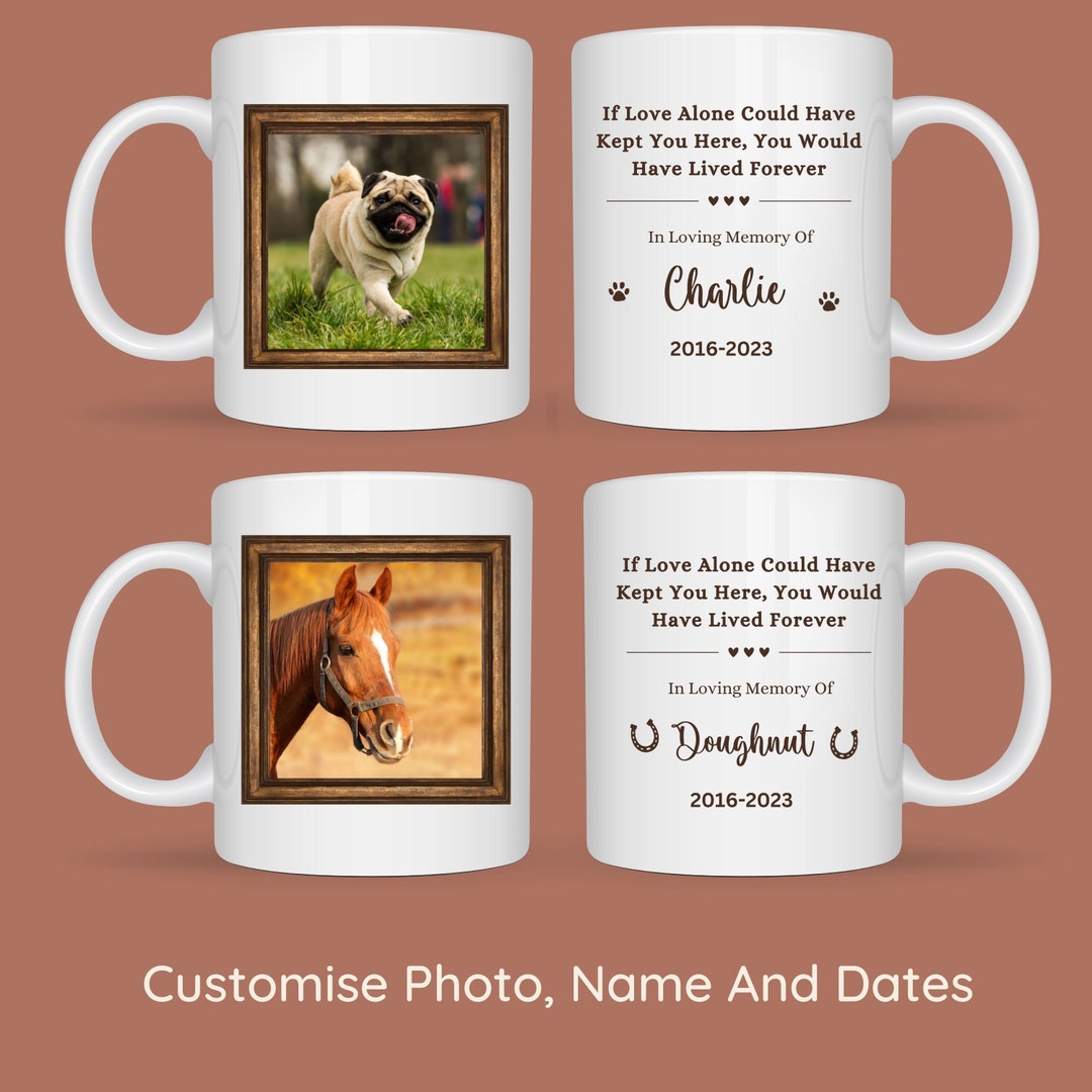 Photo Pet Memorial Gift Custom Dog Memorial Cat Memorial Mug Horse