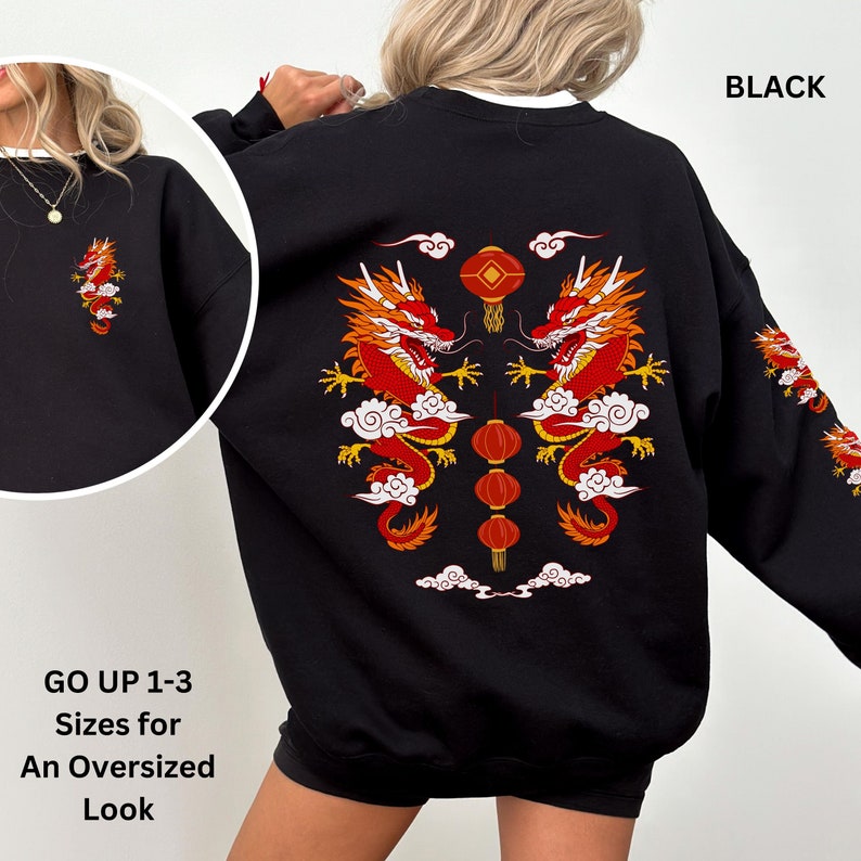 Chinese Dragon Sweatshirt Chinese New Year 2024 Year of the Dragon ...