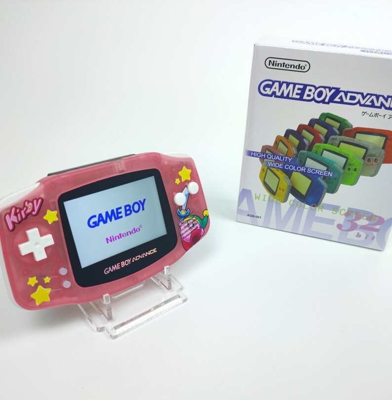 Nintendo Game Boy Advance IPS V5 Kirby Custom Boîte Etsy