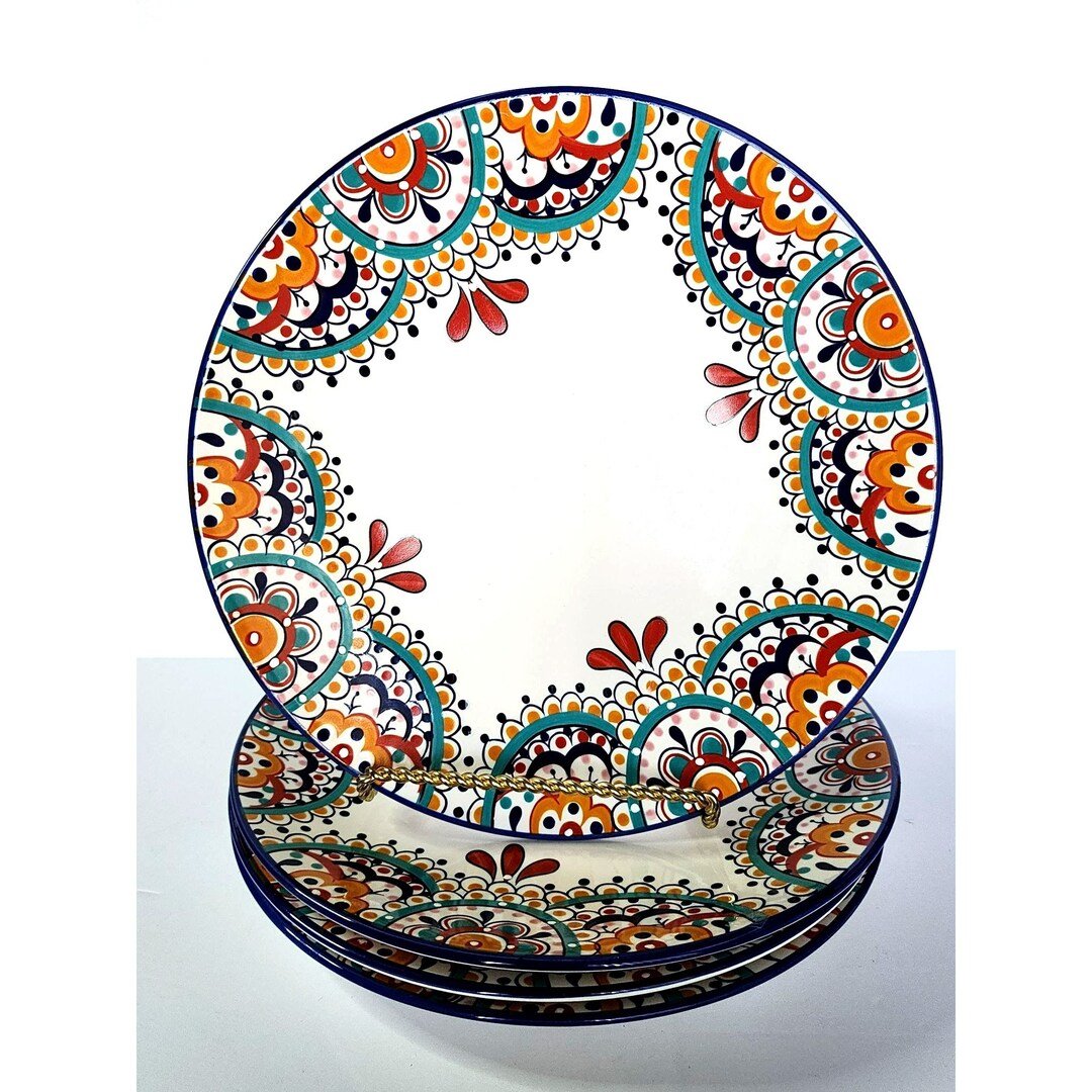 Dash of That Floral Print Dinner Plate Set of 4 Etsy