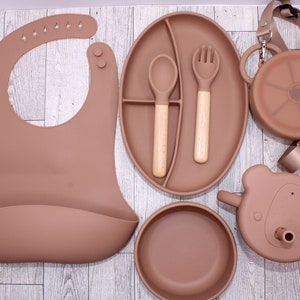 NGP Baby Silicone Feeding Set 11 Pcs Infant Dinnerware with Baby Plate for  Baby Silicone Bibs