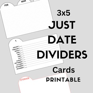 Recipe Box Dividers 4x6, Card Divider Tabs, Recipe Box Labels, Printable Recipe  Dividers, Recipe Card Dividers 4x6, 4x6 Index Card Dividers 