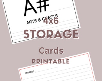 4x6 Storage Cards and Labels, Storage Index Cards for Decluttering and Moving