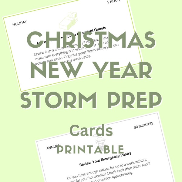 3x5 Christmas Planner using Index Cards - Christmas, New Year, and Storm Prep Planning - Printable & Customizable Using Canva Link